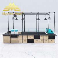 Customized fast food shop counter design gelato smoothy booth donut kiosk for sale